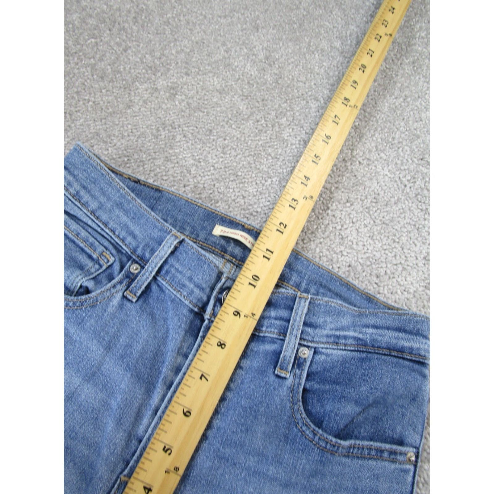 Levi's Levi's 724 Jeans Womens Regular Size 26 High Rise Straight Light Wash Denim Ripped Size 26" / US 2 / IT 38 - 6 Thumbnail