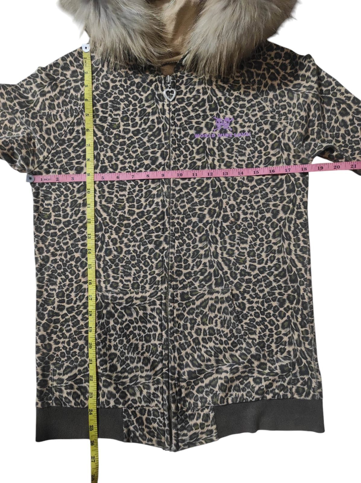 Hysteric Glamour World Wide Love Leopard Fur Hoodie IfSixWasNine LGB style Size S / US 4 / IT 40 - 21 Thumbnail
