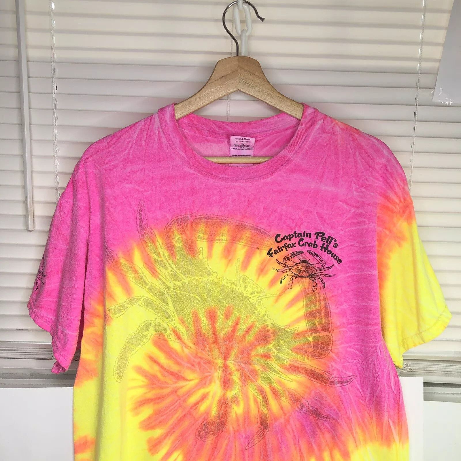 Gildan Vtg Tie Dyed T-shirt L Advertise Captain Pells Fairfax Crap Size US L / EU 52-54 / 3 - 4 Thumbnail
