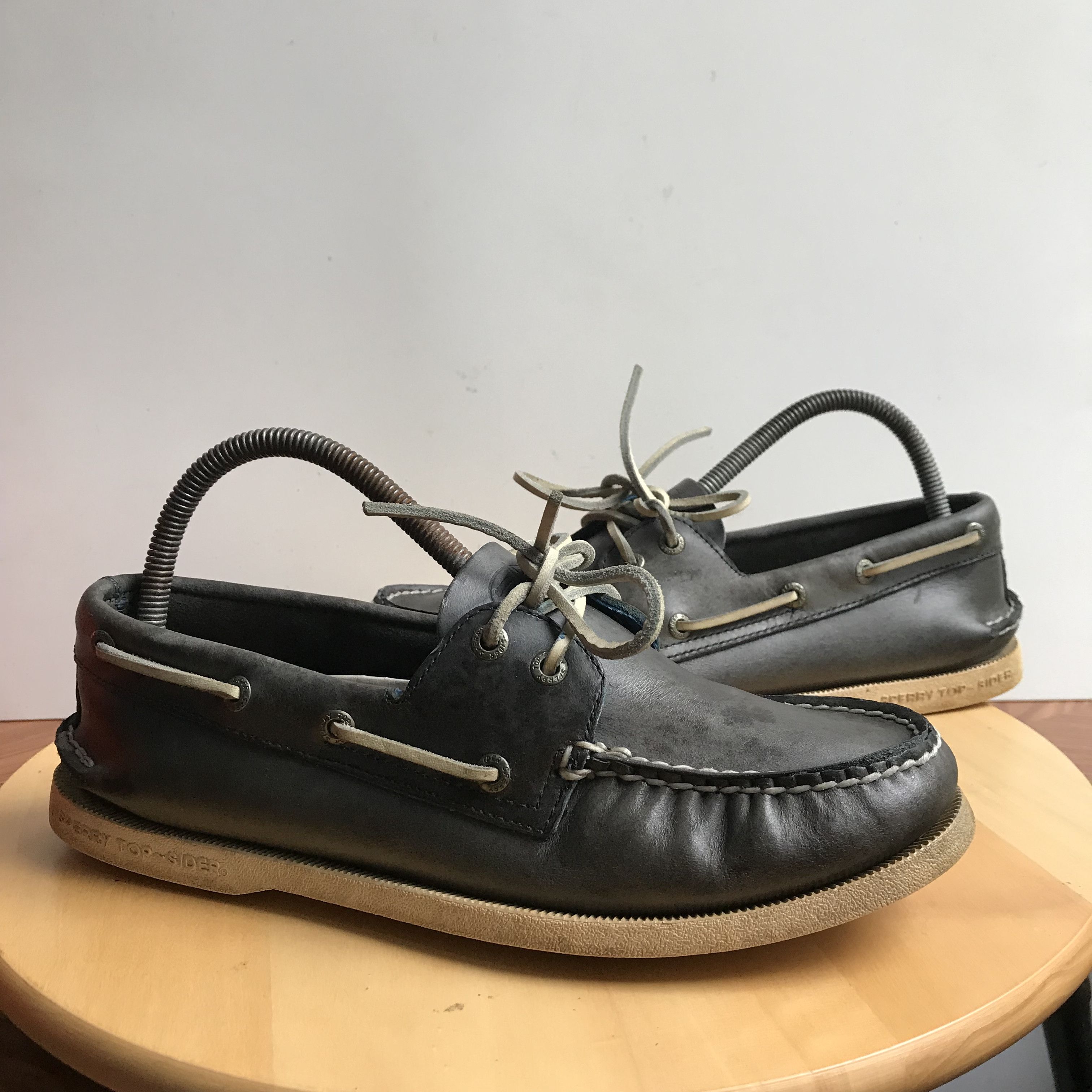 Sperry Vintage Sperry Topsider Boat shoes leather navy blue Size US 8.5 / EU 41-42 - 1 Thumbnail