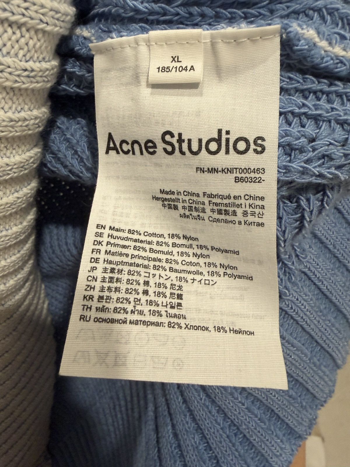 Acne Studios Acne Studios Kype Jumper Knit Crewneck Sweater Pullover Blue Size US XL / EU 56 / 4 - 4 Thumbnail