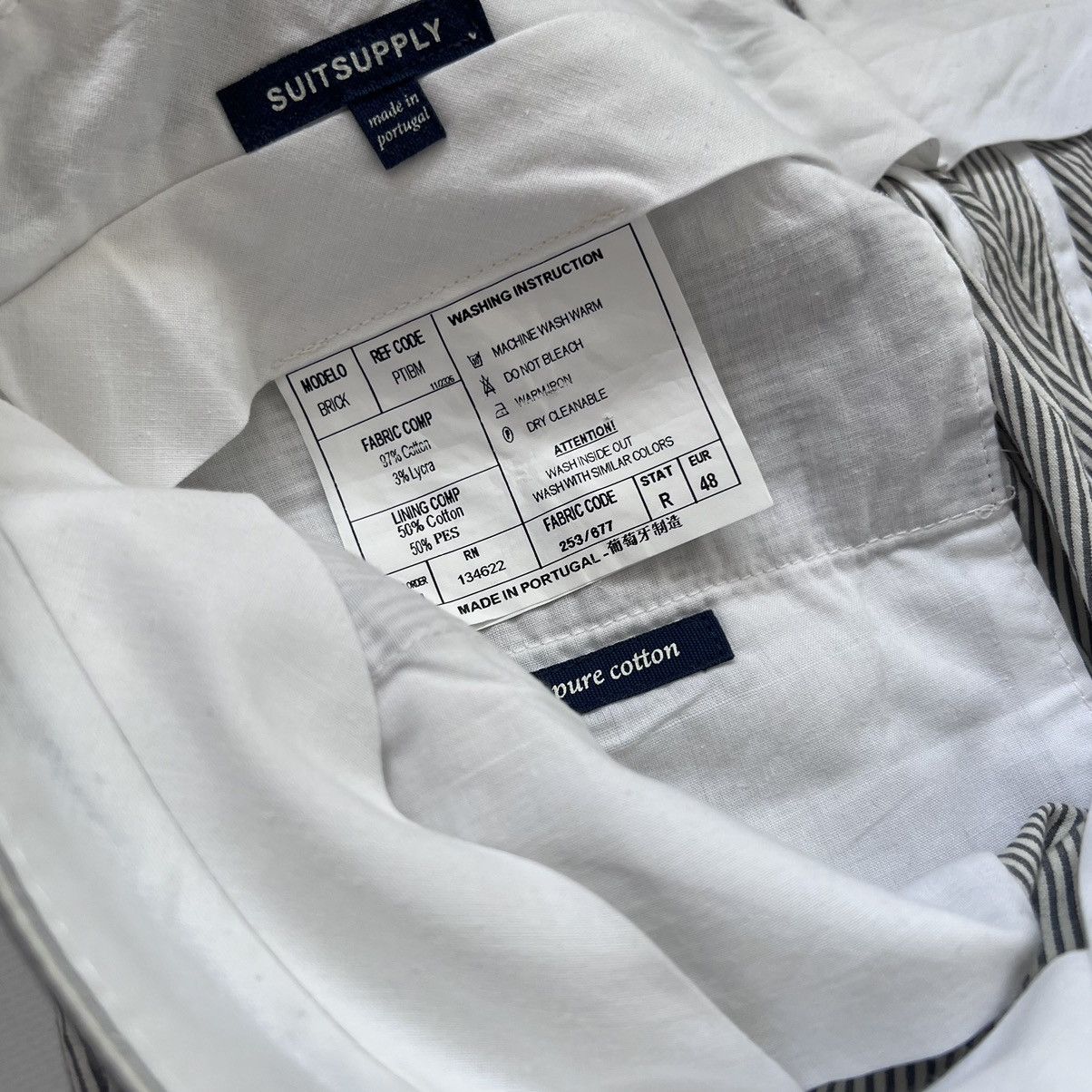 Suitsupply Suitsupply Pure cotton stripped pants Size US 32 / EU 48 - 4 Thumbnail
