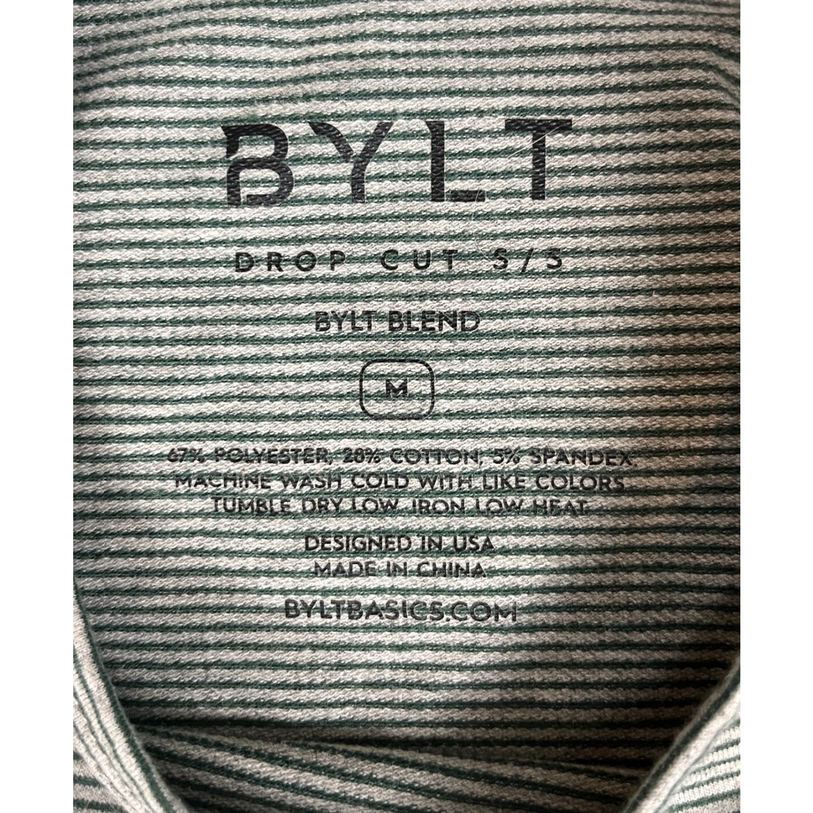 Vintage BYLT Men’s Drop Cut Short Sleeve Tee Striped Sz M Shirt Athletic Gray Size US 31 - 5 Thumbnail