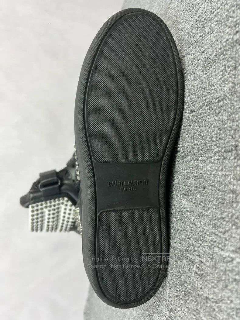 Saint Laurent Paris Saint Laurent Paris Black and White Colorblock Studded Hig Size US 6.5 / EU 39-40 - 7 Thumbnail