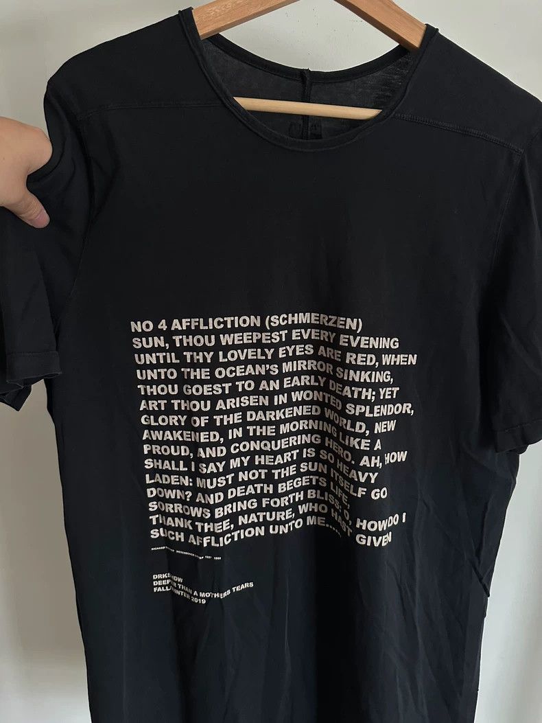 Rick Owens rick owens Text printed short sleeves Size US L / EU 52-54 / 3 - 2 Thumbnail