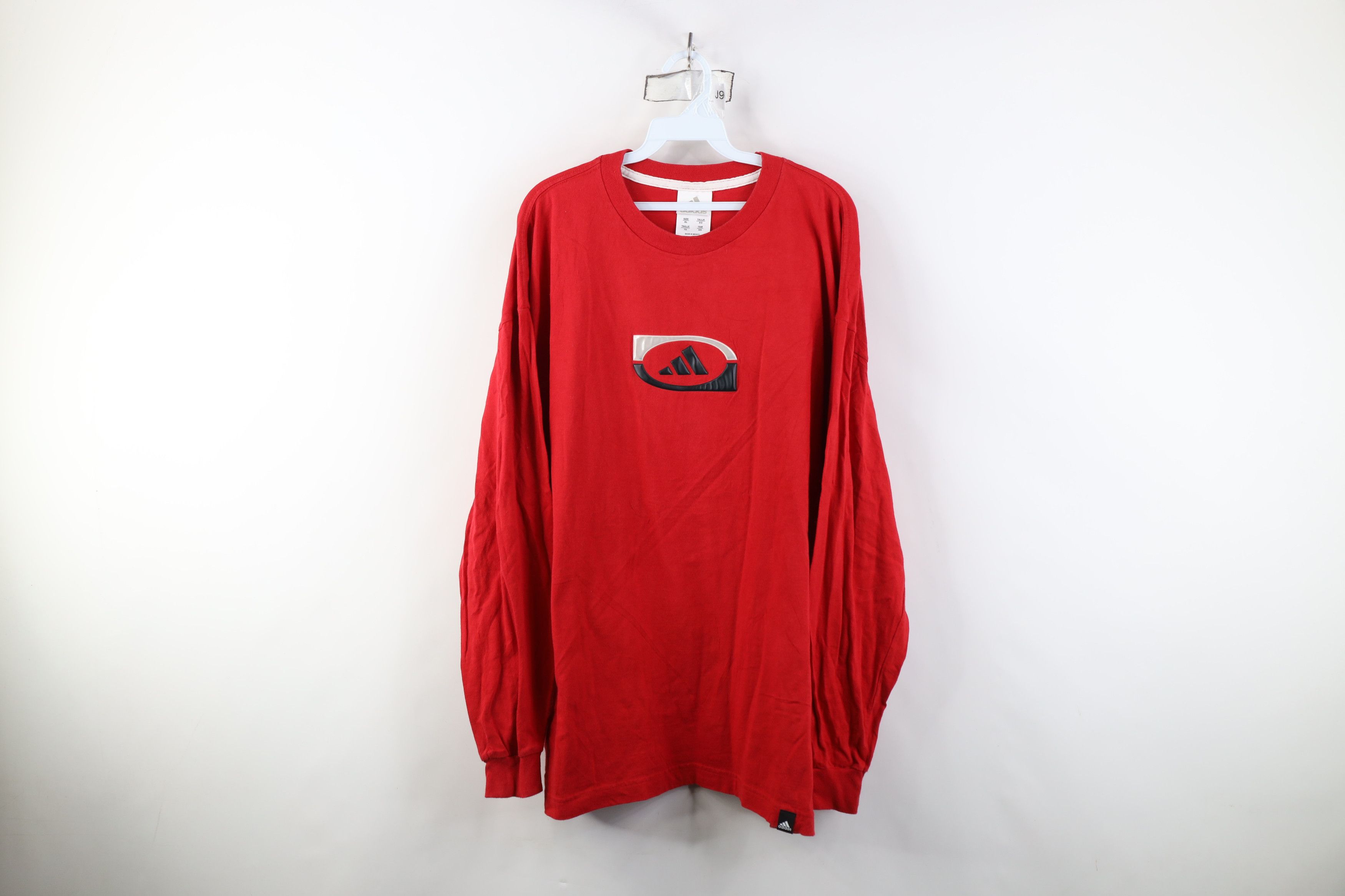 Adidas Vintage Y2K Adidas Logo Long Sleeve T-Shirt Red Cotton Size US XL / EU 56 / 4 - 1 Thumbnail