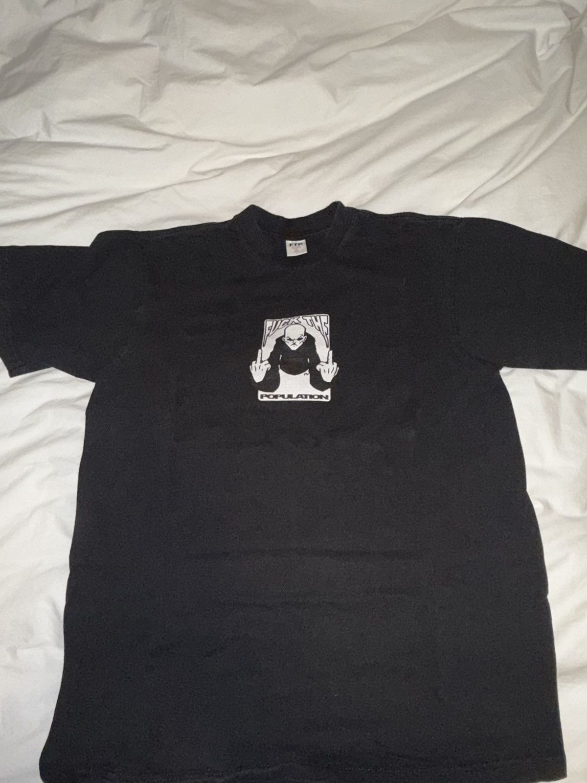 Fuck The Population FTP MIDDLE FINGER TEE Size US L / EU 52-54 / 3 - 4 Thumbnail