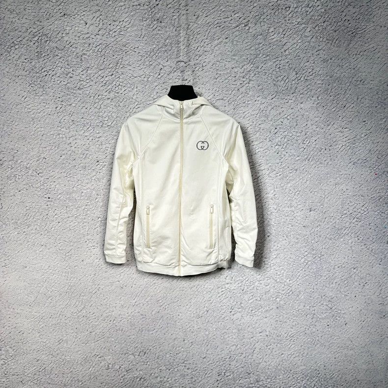Gucci Gucci White Zip-Up Hoodie Jacket-dmc Size US S / EU 44-46 / 1 - 1 Thumbnail