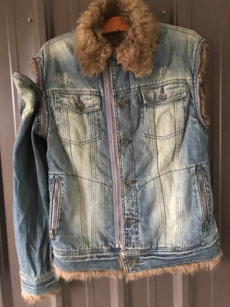 If Six Was Nine 2000s PTTP Fur Denim Jacket LGB Ifsixwasnine Style Size US S / EU 44-46 / 1 - 2 Thumbnail