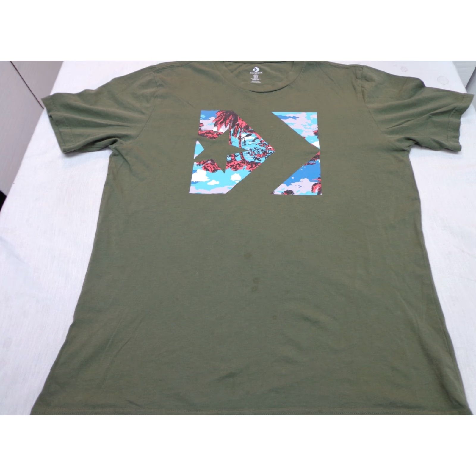 Converse Converse T Shirt Military Green Logo Size Medium FLAWS Size US M / EU 48-50 / 2 - 3 Thumbnail