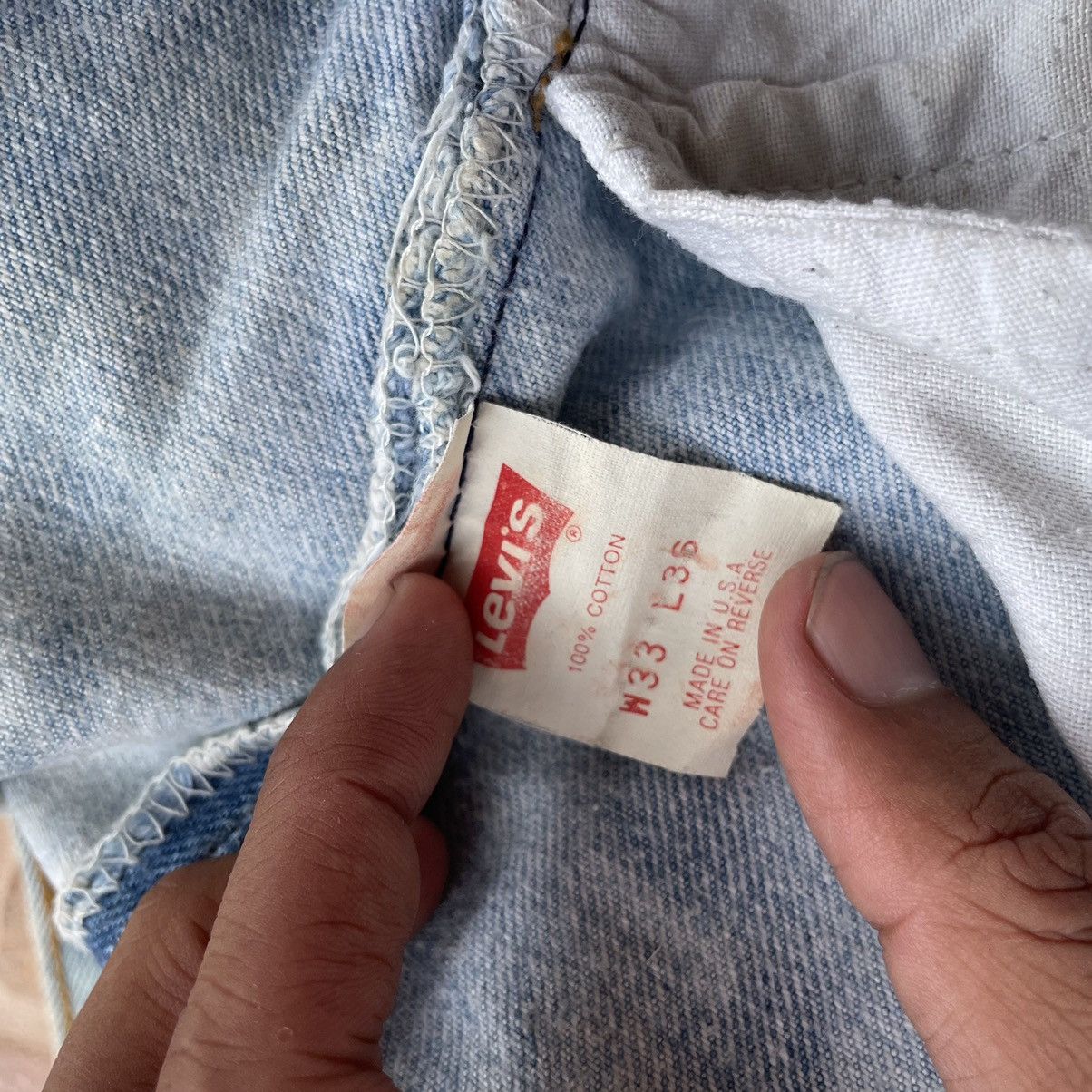 Levi's Vintage Clothing VINTAGE LEVIS 501 FLY BUTTON CUSTOM HANDMADE DENIM PANTS Size US 30 / EU 46 - 8 Thumbnail