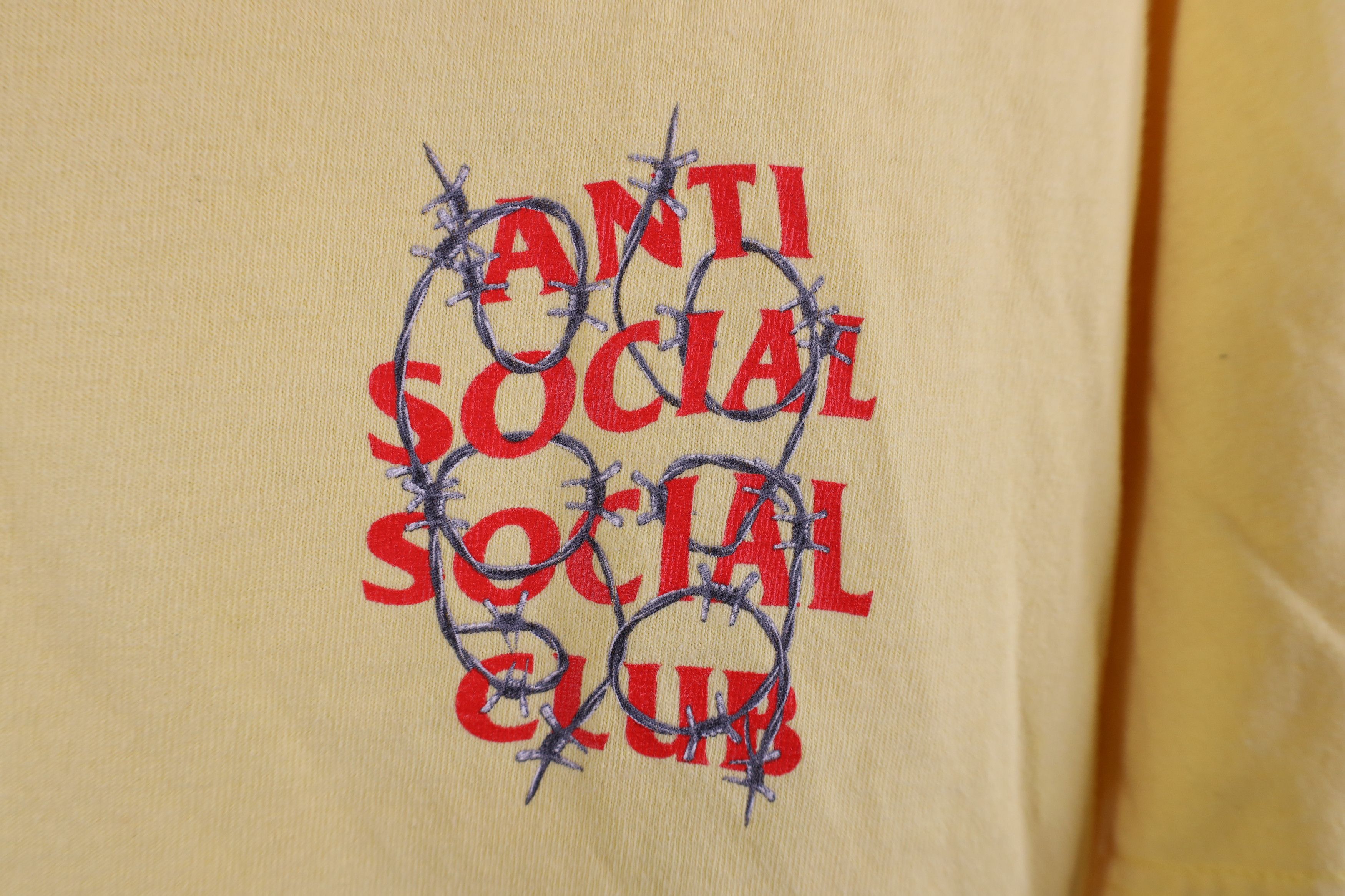 Anti Social Social Club Anti Social Social Club Barbed Wire T-Shirt Yellow USA Size US L / EU 52-54 / 3 - 4 Thumbnail