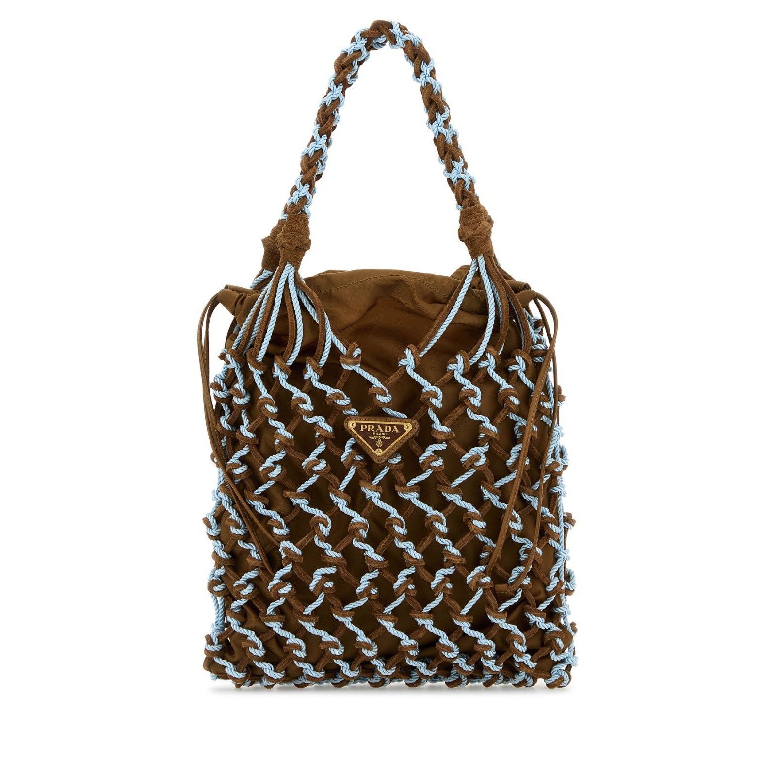 Prada PRADA Two-Tone Blue Brown Mesh Tote Bag New And Authentic Size ONE SIZE - 1 Thumbnail