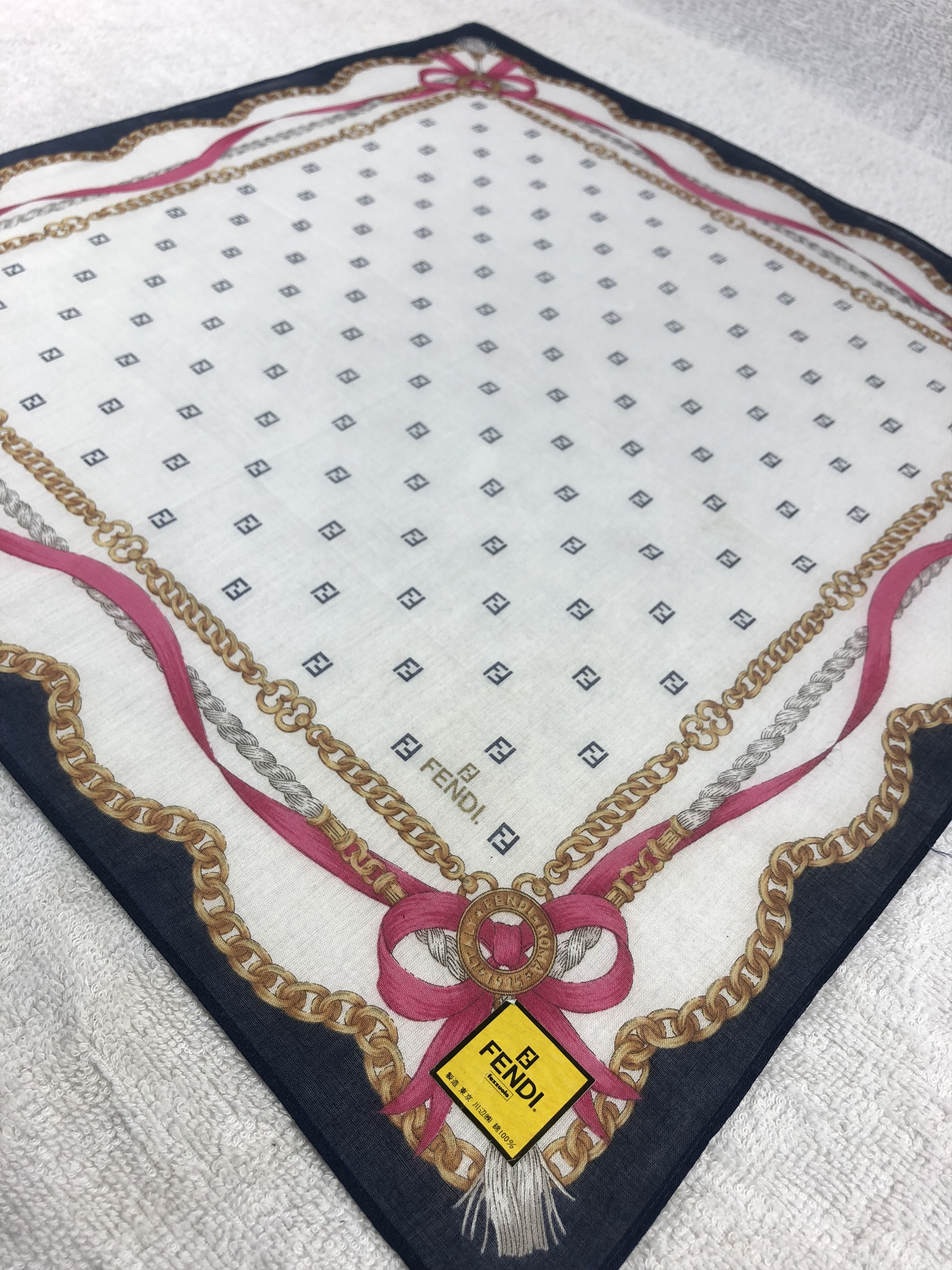 Vintage Vintage Fendi Handkerchief / Bandana / Neckerchief A1294 Size ONE SIZE - 4 Thumbnail
