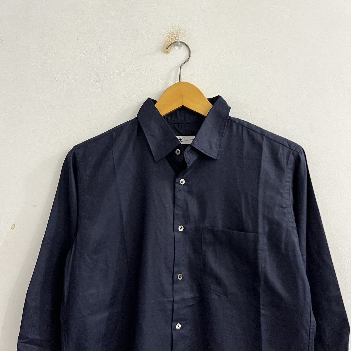 Japanese Brand Takeo Kikuchi Basic Darknavy 3/4 Sleeve Shirt Size US S / EU 44-46 / 1 - 2 Thumbnail