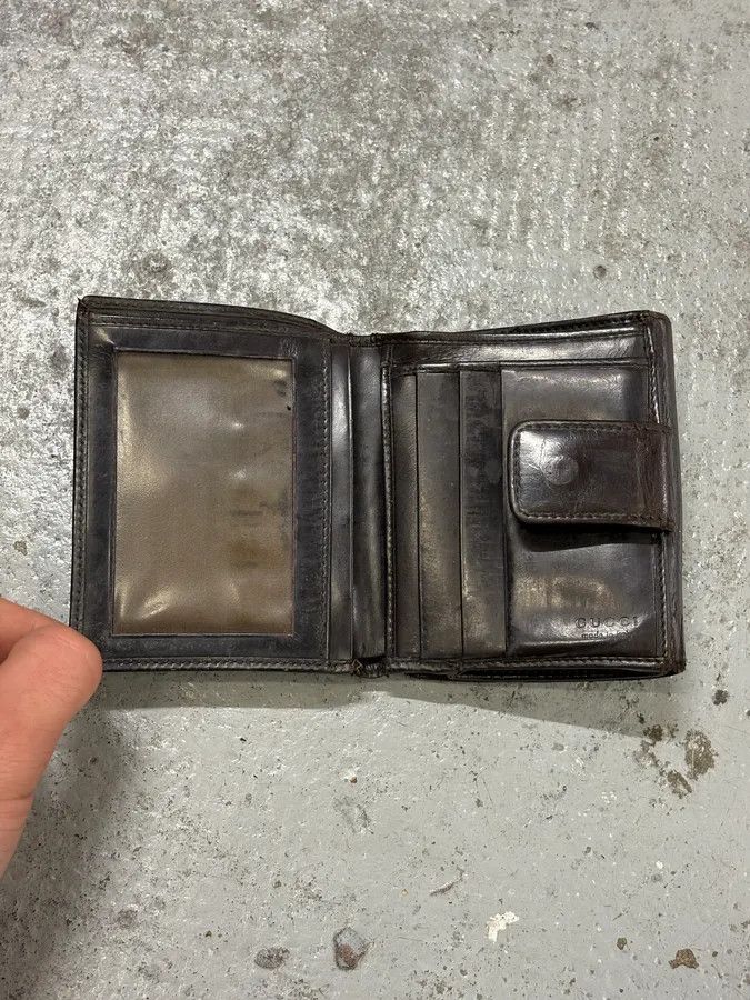 Gucci 2007 Gucci Black Bifold Logo Leather Wallet Size ONE SIZE - 3 Thumbnail