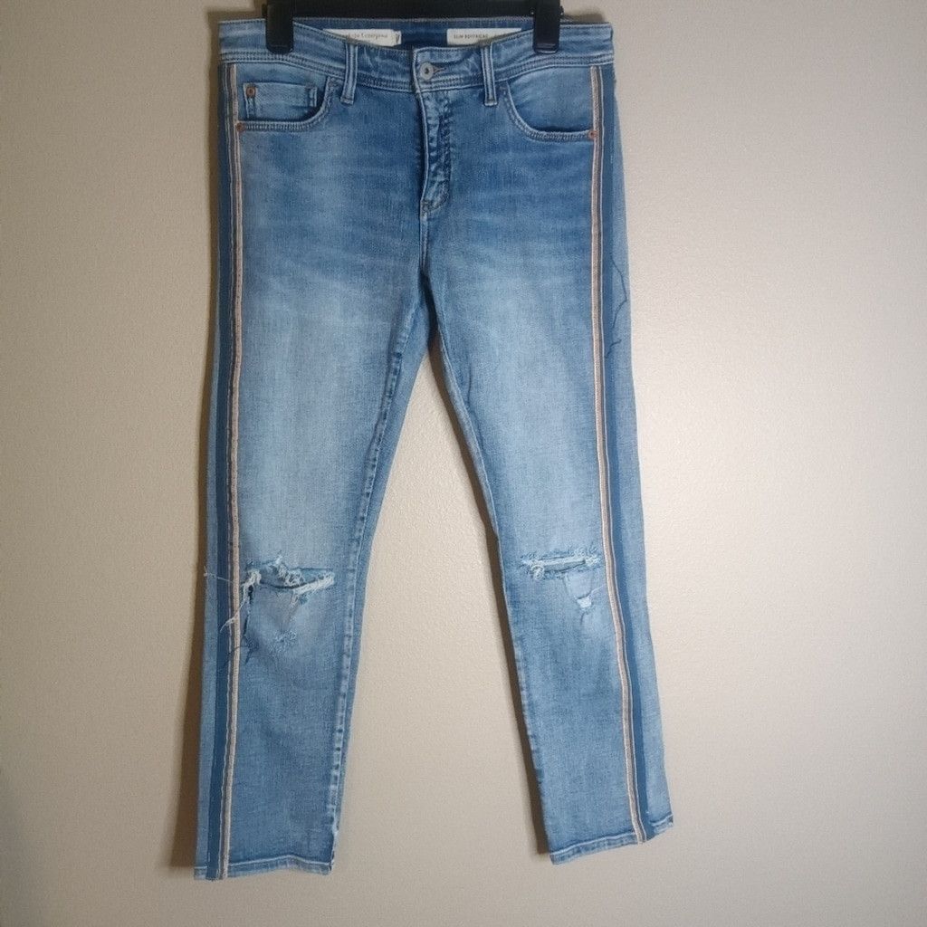 Anthropologie Anthropologie Pilcro Mid-Rise Slim Boyfriend Jeans Size 27 Size 27" / US 4 / IT 40 - 4 Thumbnail