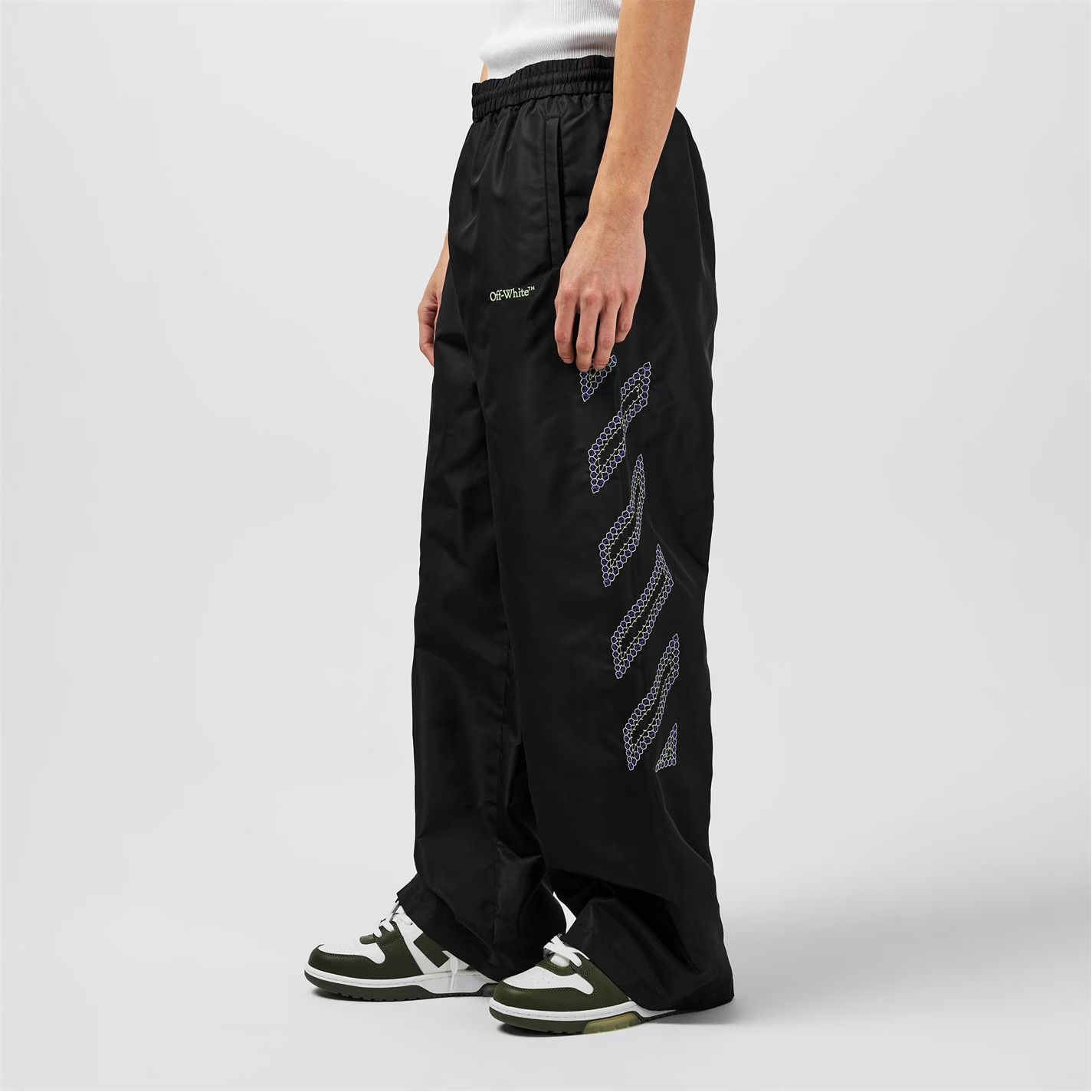 Off-White o1g2r1mq0226 Open Hem Woven Tracksuit Sweatpants & Joggers Size US 32 / EU 48 - 5 Thumbnail