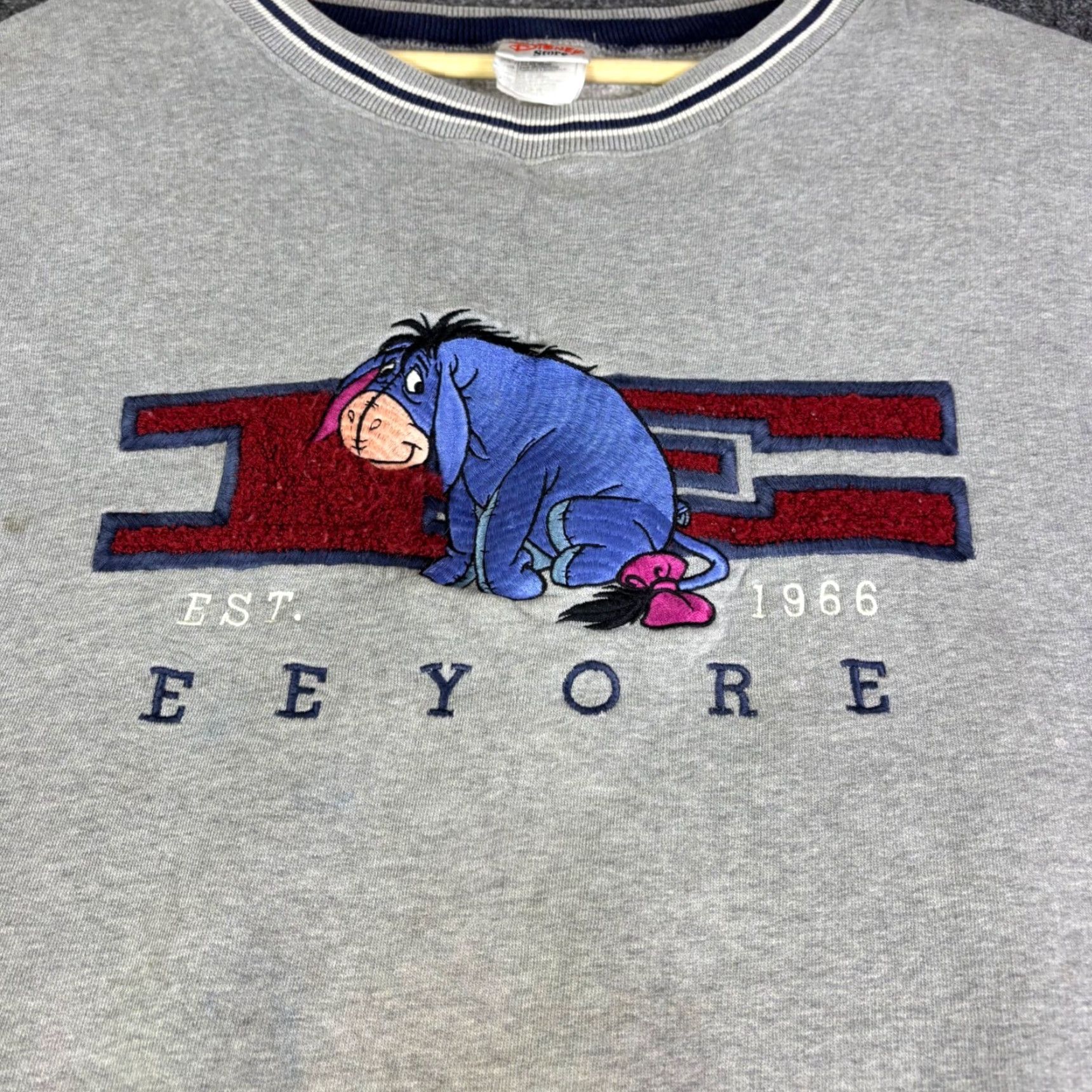 Disney VINTAGE Disney Store Sweatshirt XL Gray Eeyore Embroidered 90s Y2K Size US XL / EU 56 / 4 - 7 Thumbnail