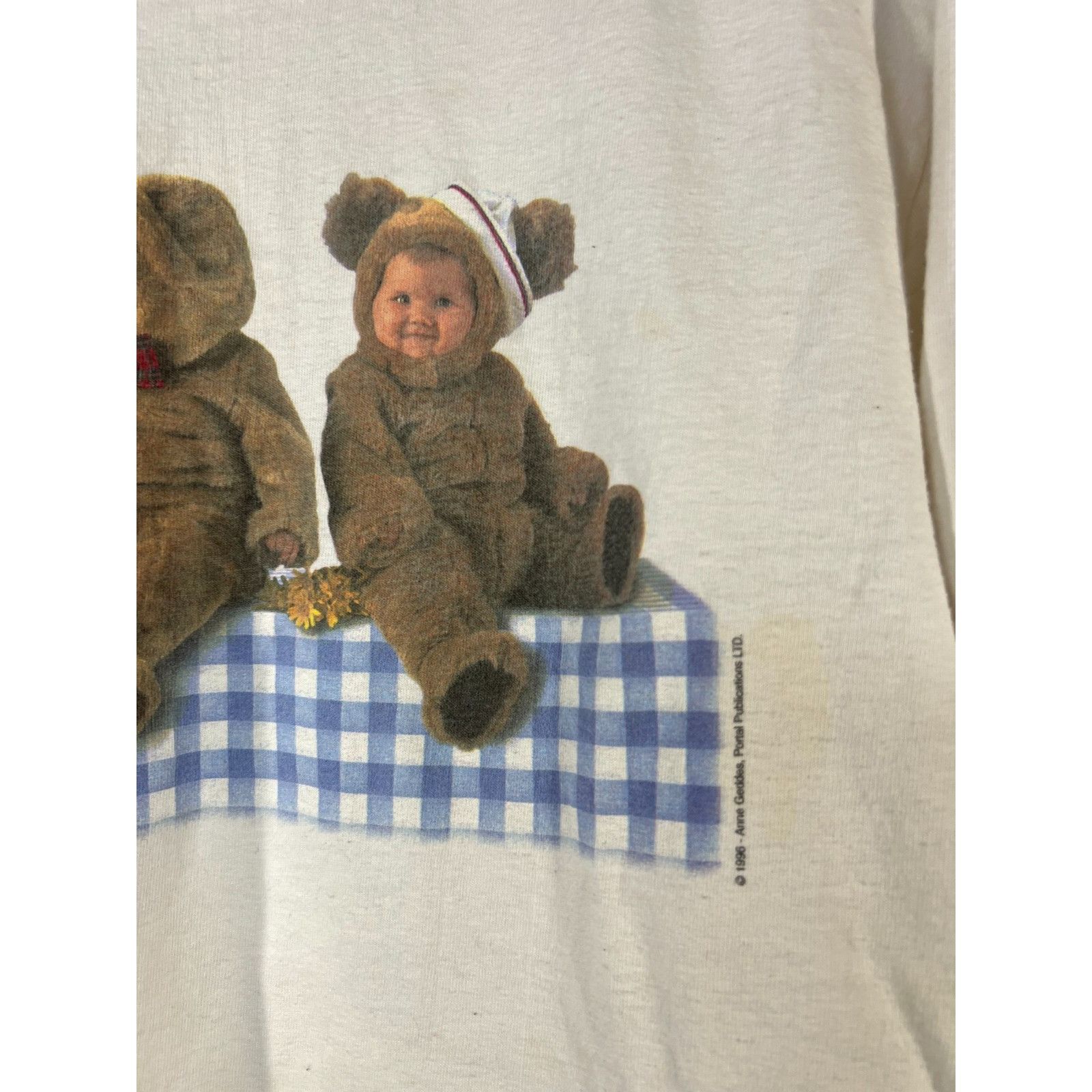 Other Vintage 90s Anne Geddes Baby Bears Photography Tshirt Size M Size US M / EU 48-50 / 2 - 4 Thumbnail