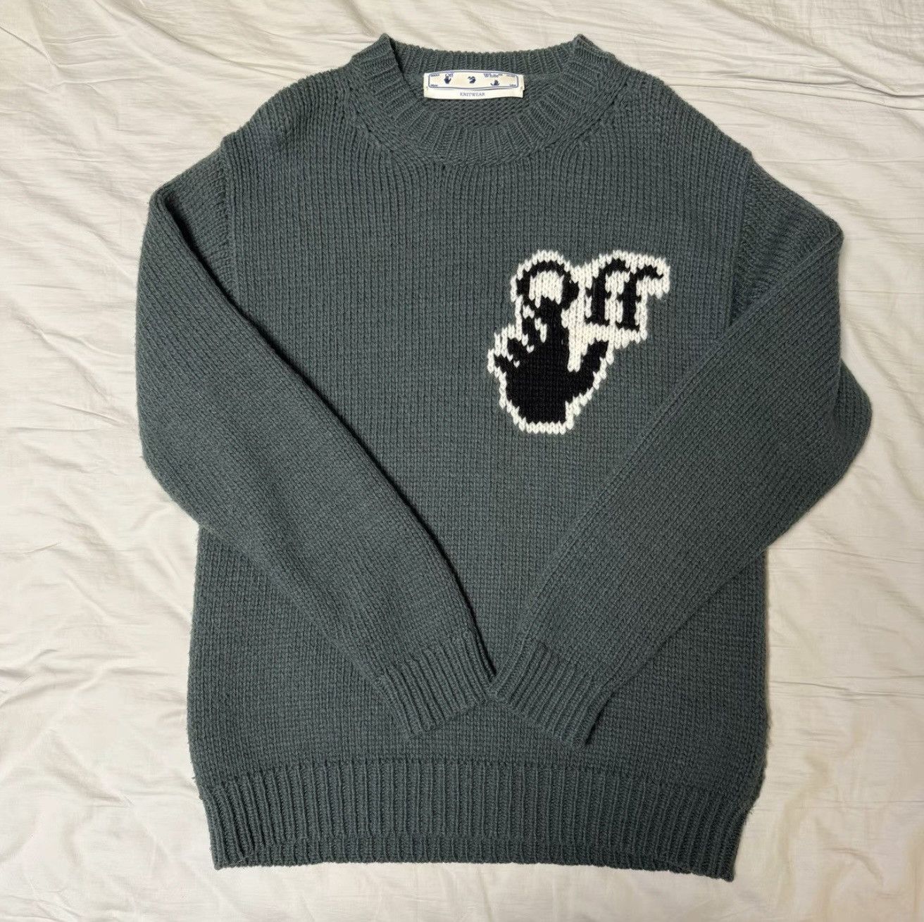 Off-White OFF-WHITE c/o VIRGIL ABLOH Intarsia Sweater Size US S / EU 44-46 / 1 - 1 Thumbnail