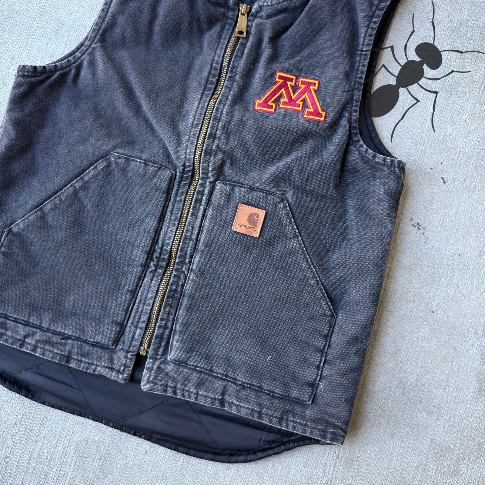 Carhartt × Vintage Carhartt faded black quilted work wear vest Size US S / EU 44-46 / 1 - 2 Thumbnail