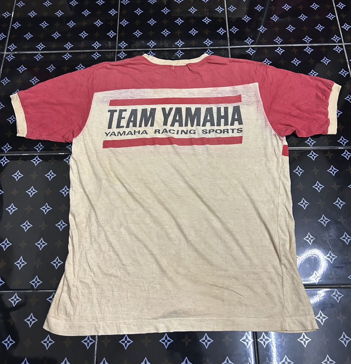 Yamaha Vintage 70s/80s Team Yamaha Racing Sports Ringer T-Shirt Size US XS / EU 42 / 0 - 2 Thumbnail