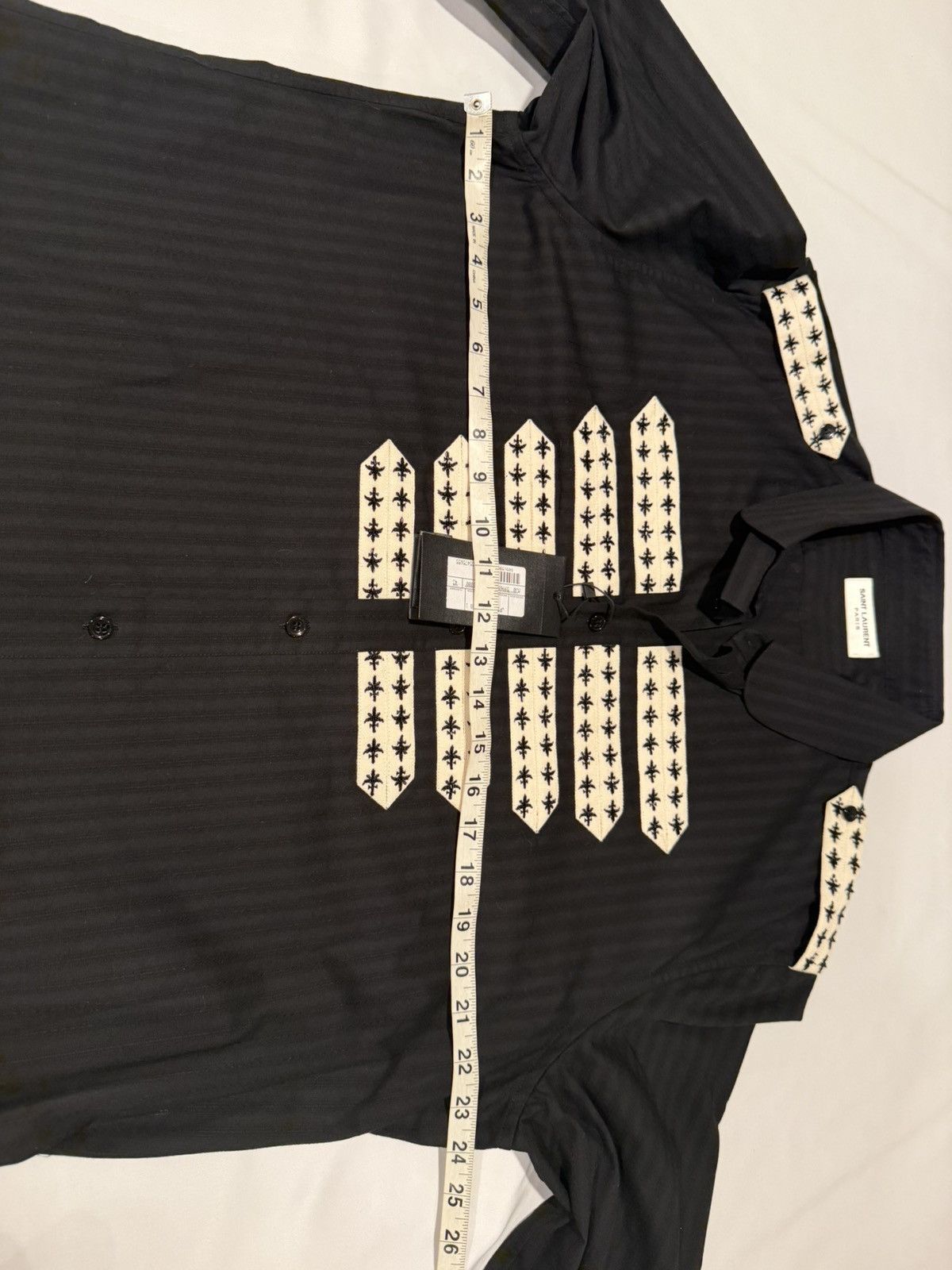 Saint Laurent Paris Saint Laurent mens embroidered shirt. 43/17/XL. $1790 Size US XL / EU 56 / 4 - 10 Thumbnail