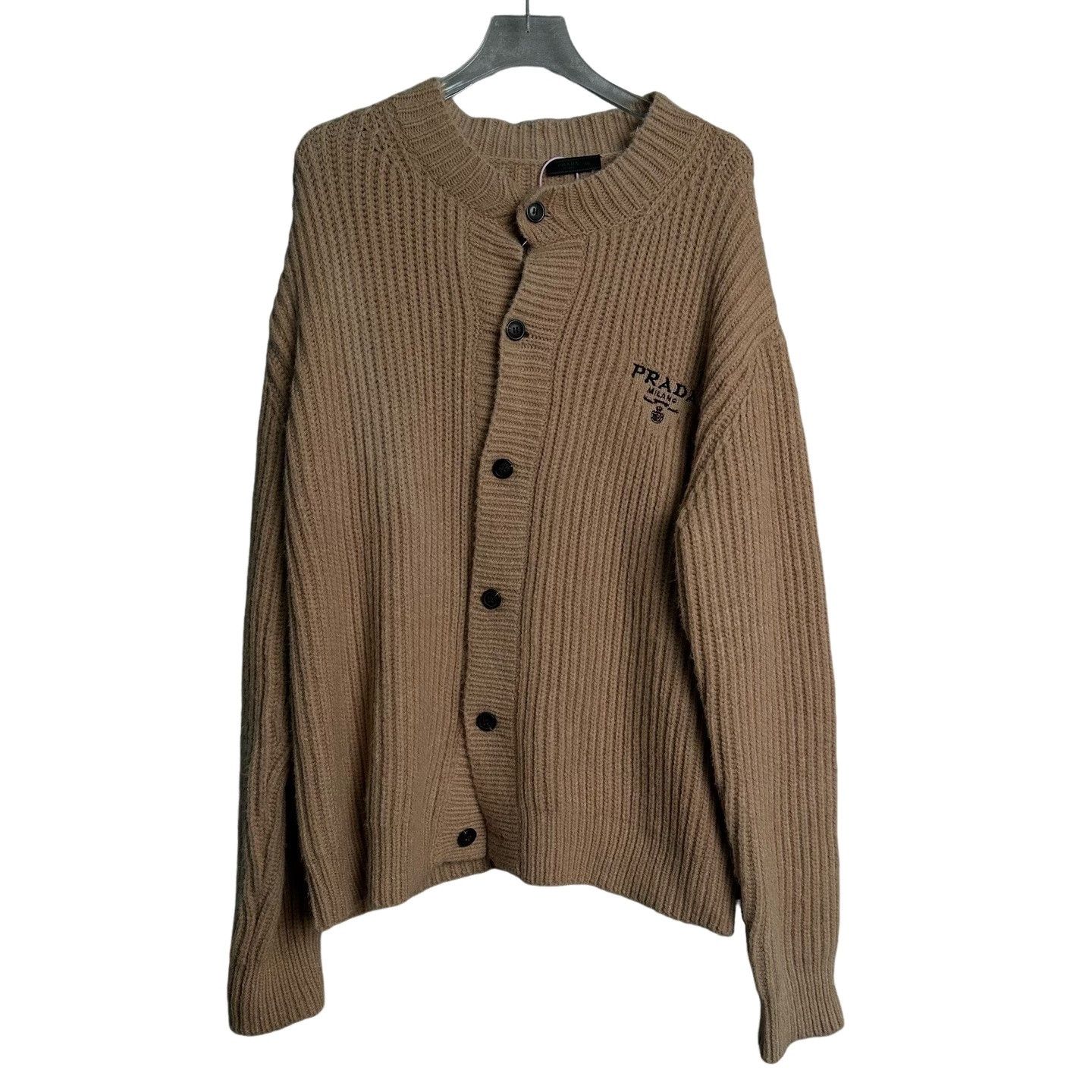 Prada Prada Logo Knit Cardigan Size 50 Size US M / EU 48-50 / 2 - 1 Thumbnail