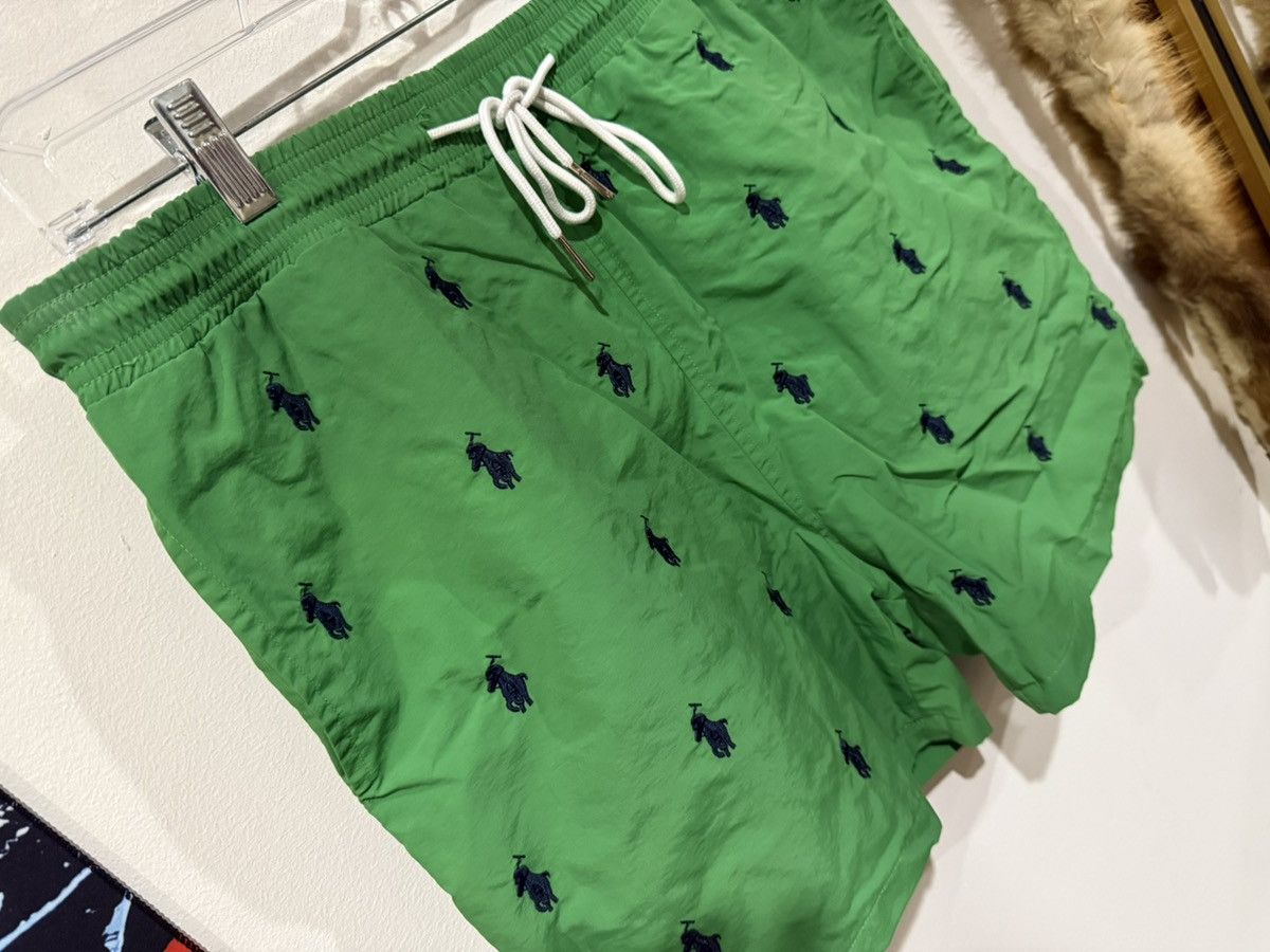 Polo Ralph Lauren Polo Ralph Lauren Green Swim Board Shorts with Polo Pony Size US 32 / EU 48 - 6 Thumbnail