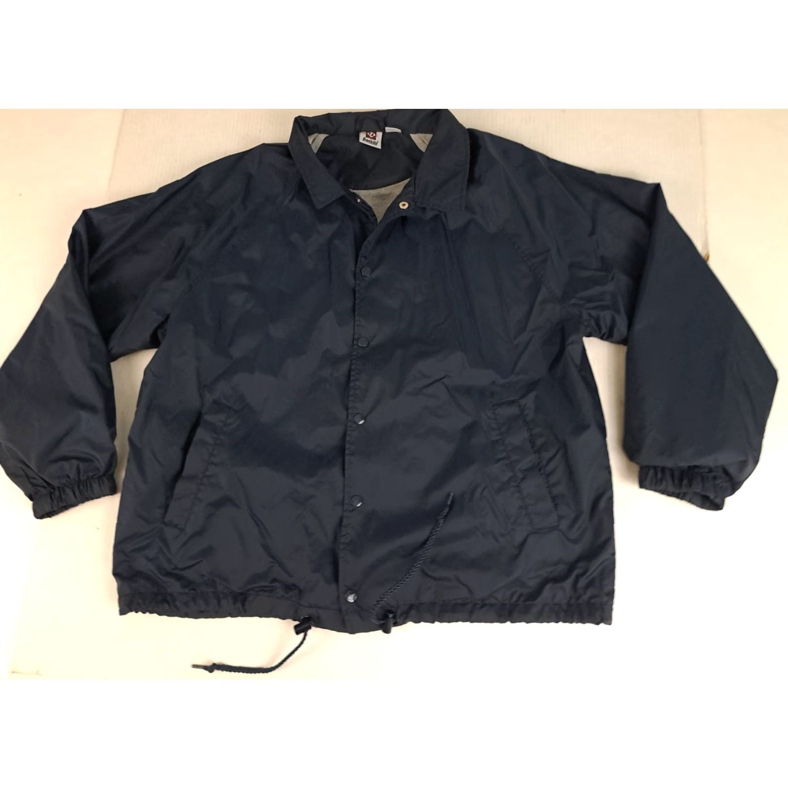 Vintage VINTAGE Franklin Sports Windbreaker Jacket Navy Blue Nylon Full Button Insulated 28in Long L Men's Unisex Adults Regular Size Size US L / EU 52-54 / 3 - 2 Thumbnail