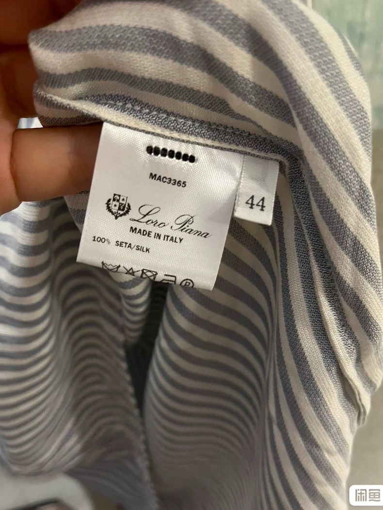 Loro Piana LORO PIANA Silk striped shirt Size M / US 6-8 / IT 42-44 - 2 Thumbnail