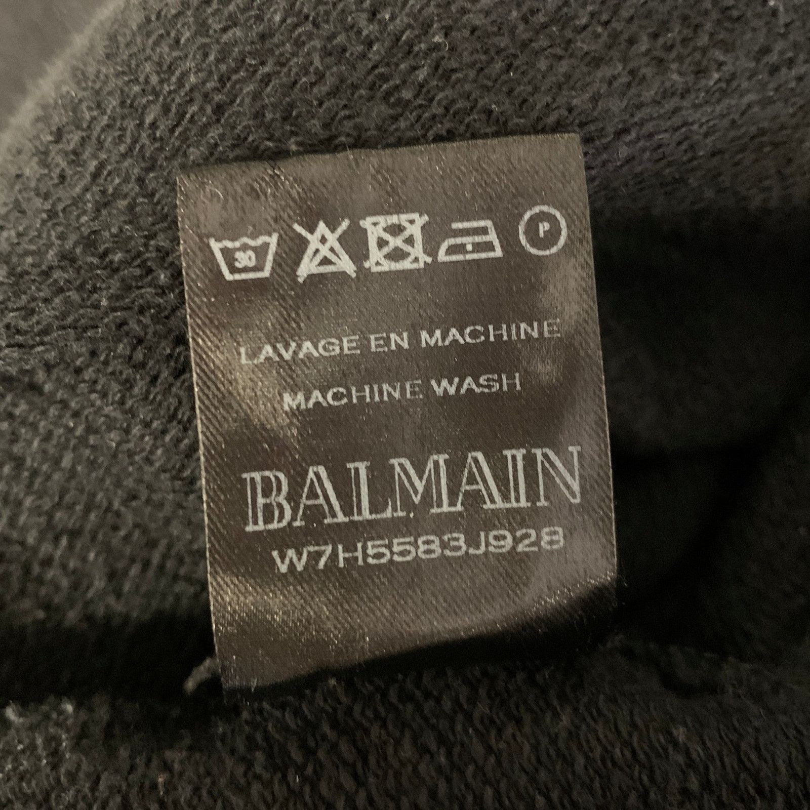 Balmain BALMAIN Size M Black Cotton Solid Joggers Casual Pants Size US 31 - 5 Thumbnail