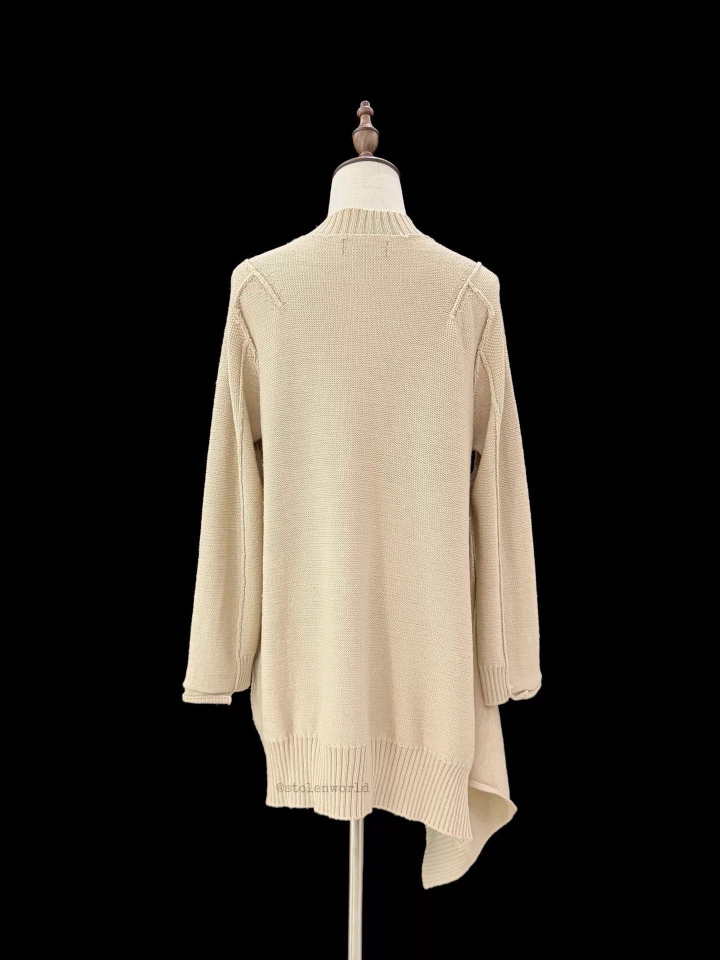 Y's Yohji Yamamoto Y's Asym Hem Oatmeal Wool Cardigan Size M / US 6-8 / IT 42-44 - 2 Thumbnail