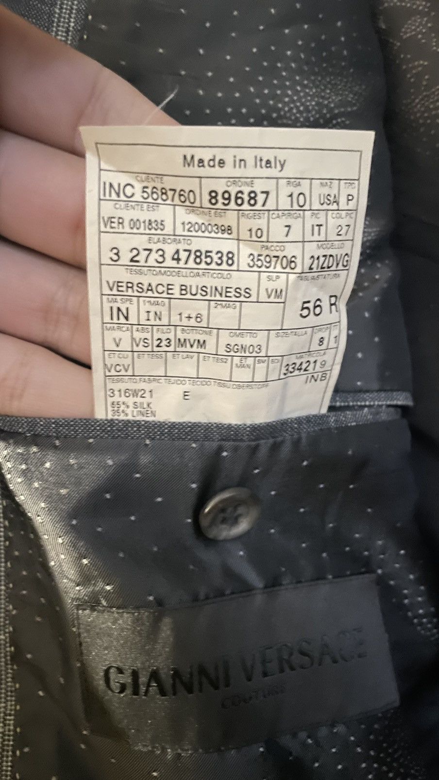 Versace Size 56 r vintage Gianni Versace blazer Size 54R - 4 Thumbnail