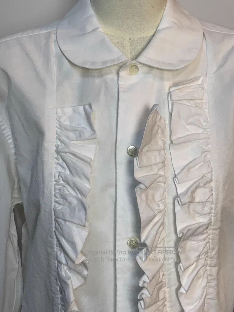 Comme des Garcons Comme Des Garcons Ruffled White Shirt Size L / US 10 / IT 46 - 3 Thumbnail