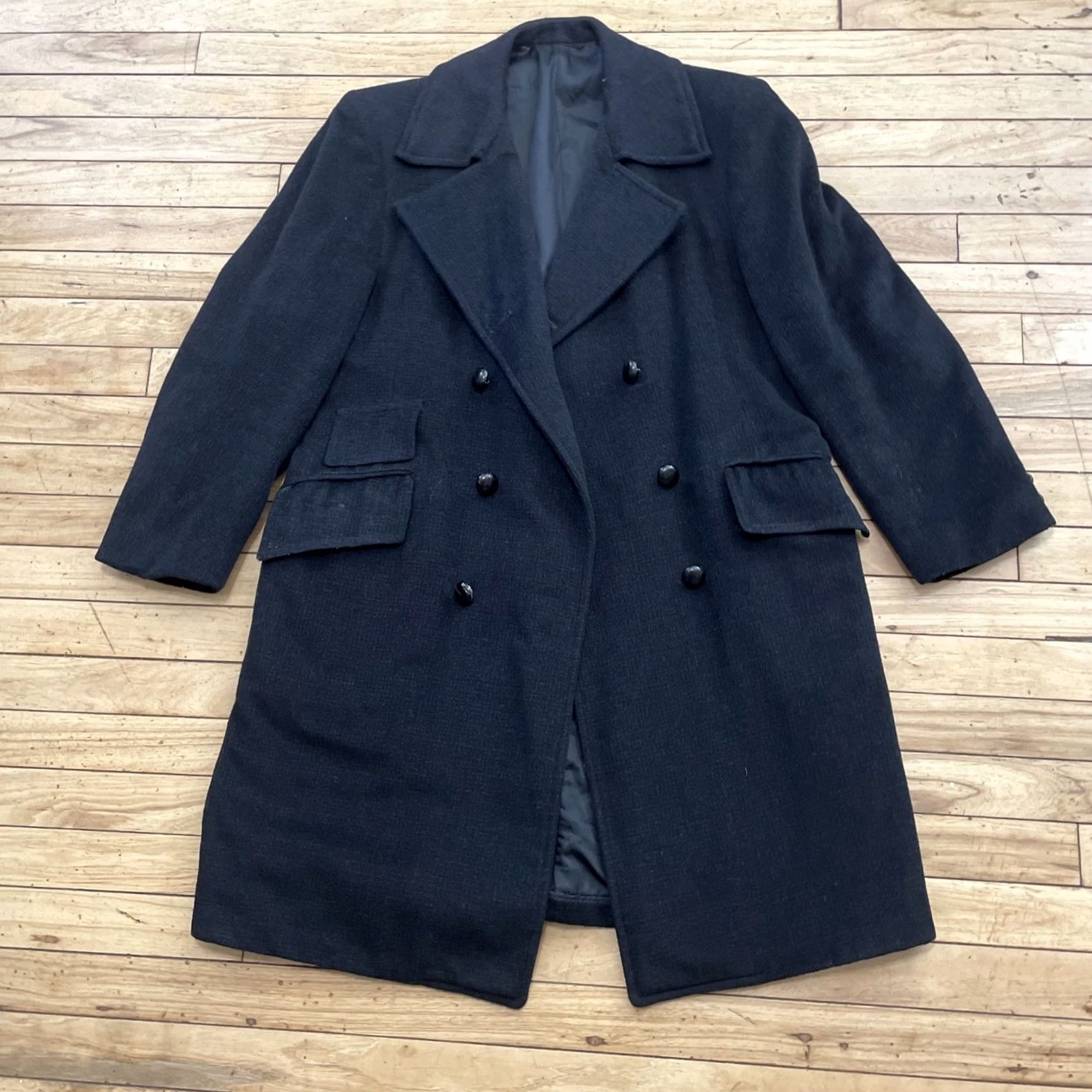 Doublet VINTAGE Robert Hall Westerfield Wool Trench Coat Men Double Breasted Black Wool 54 EU 42 US 42 Regular Coat Boys Mens Size US XS / EU 42 / 0 - 3 Thumbnail