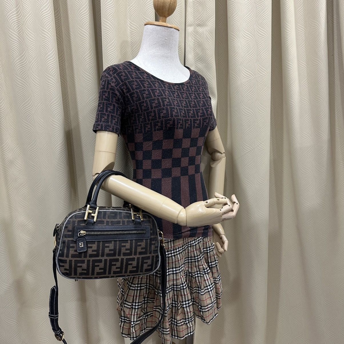 Fendi ‼️LASTDROP‼️ FENDI ZUCCA FF BOSTON MINI TWO WAY HANDBAG Size ONE SIZE - 1 Thumbnail