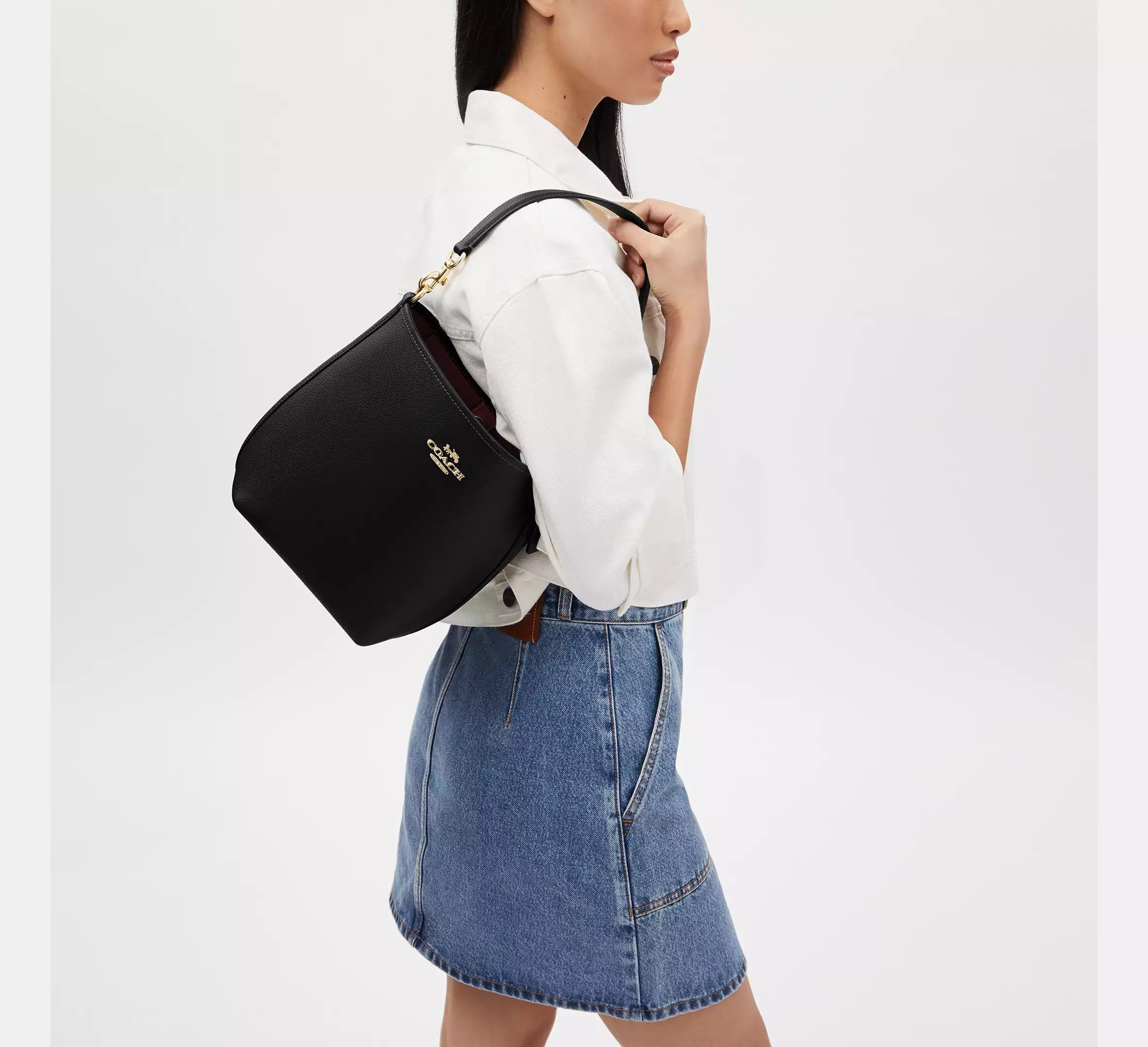 Coach City Bucket Bag In Double Face Leather CT801 Size ONE SIZE - 3 Thumbnail