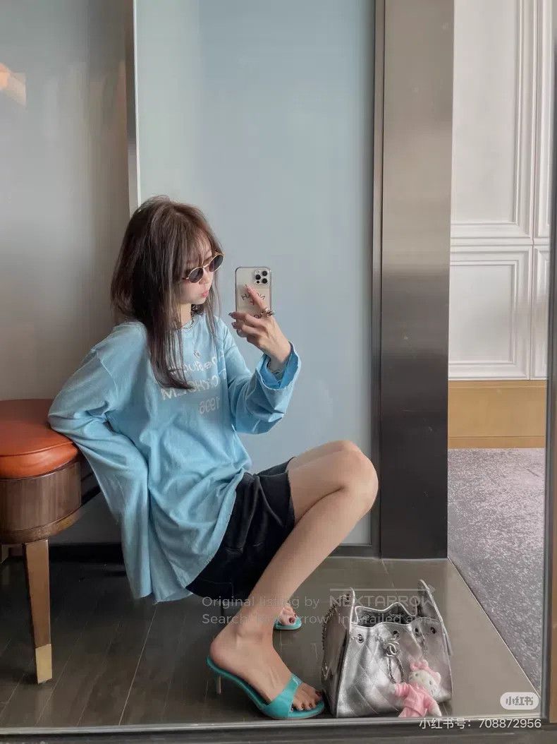 Acne Studios Acne Studios Baby Blue Vintage 1996 Printed Long Sleeve T- Size M / US 6-8 / IT 42-44 - 6 Thumbnail