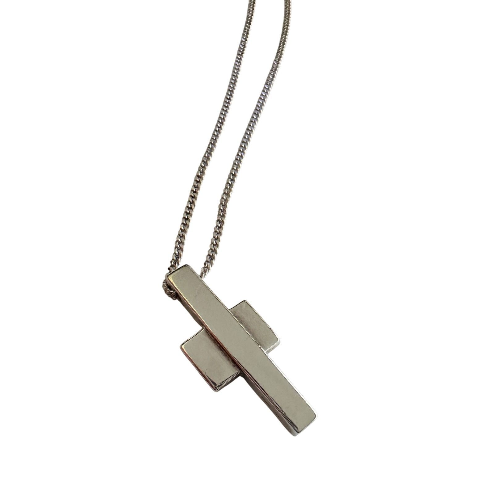 Gucci Gucci Thick Abstract Cross Necklace Size ONE SIZE - 9 Thumbnail