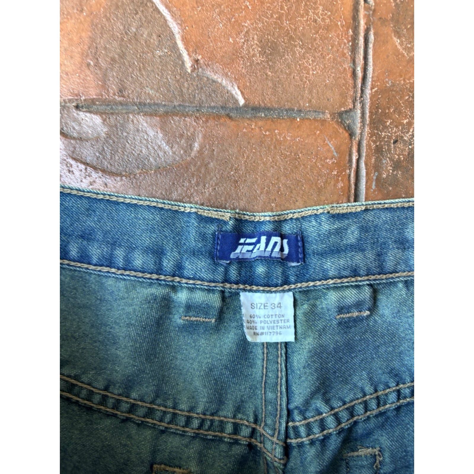 AG Jeans VINTAGE Jeans Baggy Jeans Shorts Jorts Carpenter Y2K 34 Mens Blue Womens? Size US 34 / EU 50 - 3 Thumbnail