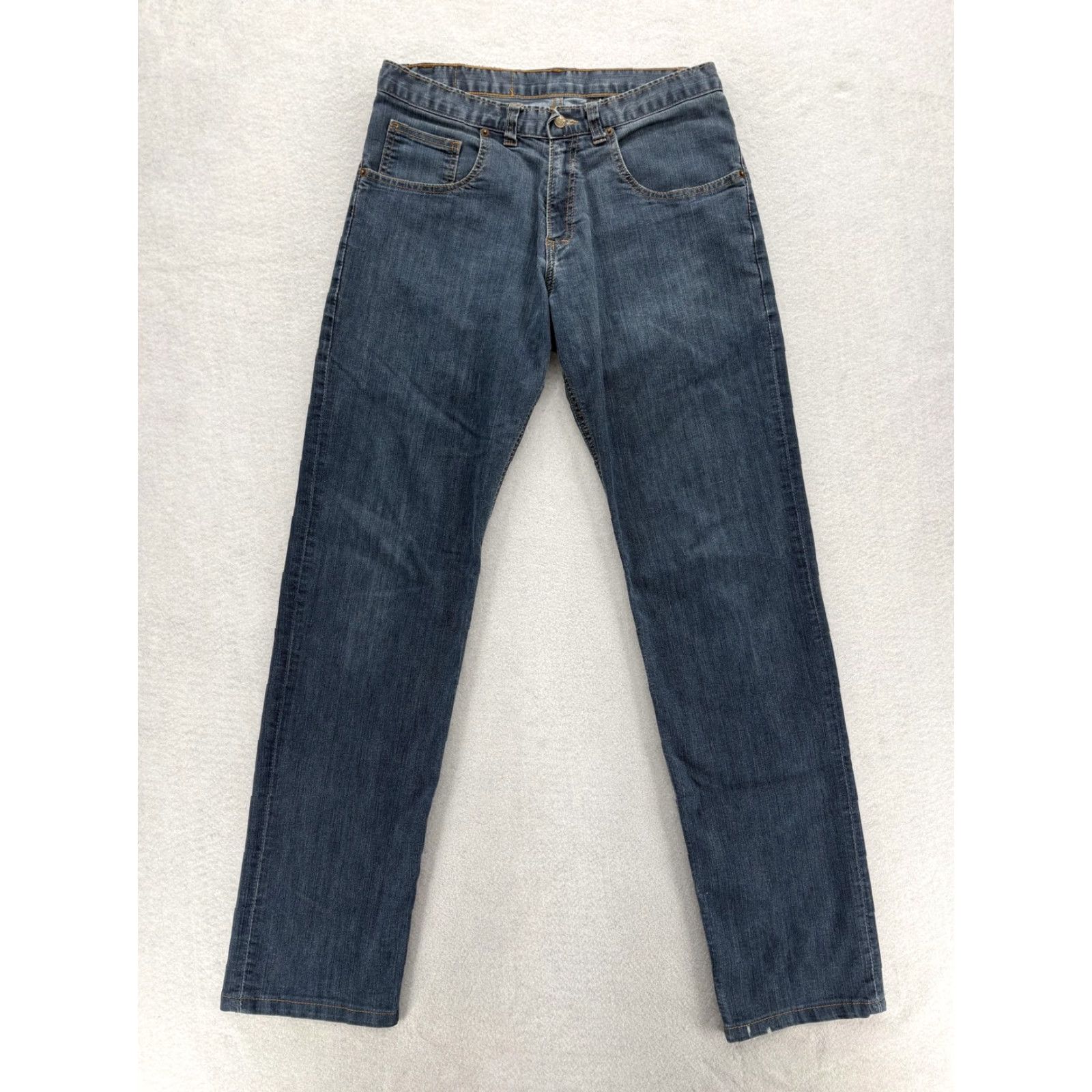 Denime Dearborn Denim Jeans Mens 32x34 Blue Medium Wash Straight Denim USA 34in Inseam Regular Fit Pocket Cotton Polyester Denim Size US 32 / EU 48 - 2 Thumbnail