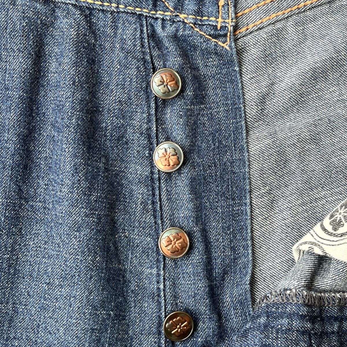 Evisu × Japanese Brand RARE YAMANE PRINTED SEAGULL SELVEDGE JORTS Size US 30 / EU 46 - 11 Thumbnail