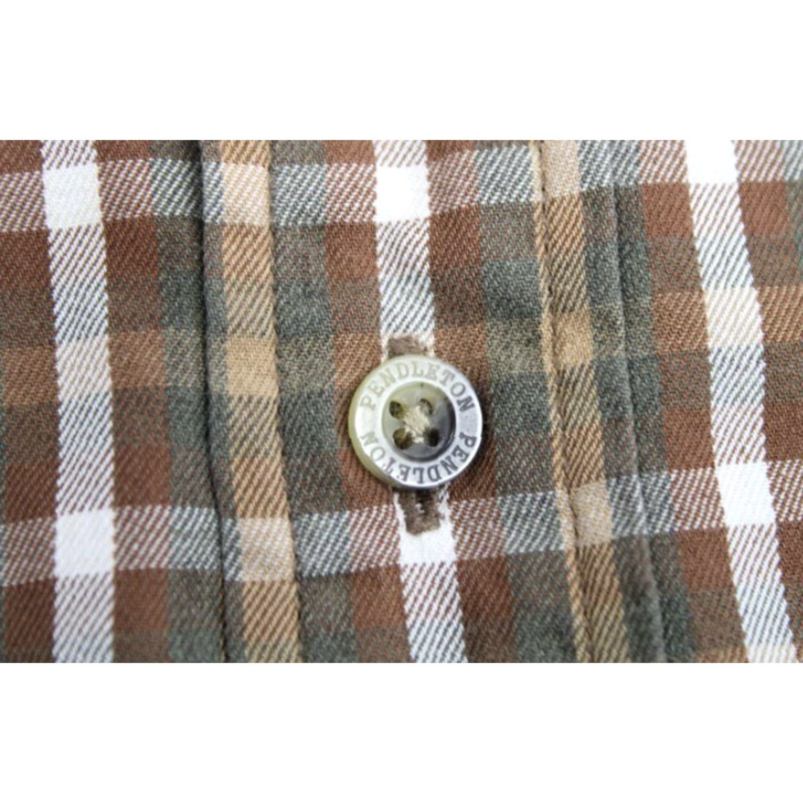 Pendleton Pendleton Shirt Mens Large Brown Checks Long Sleeve Button Down Cabincore Cotton Size US L / EU 52-54 / 3 - 5 Thumbnail