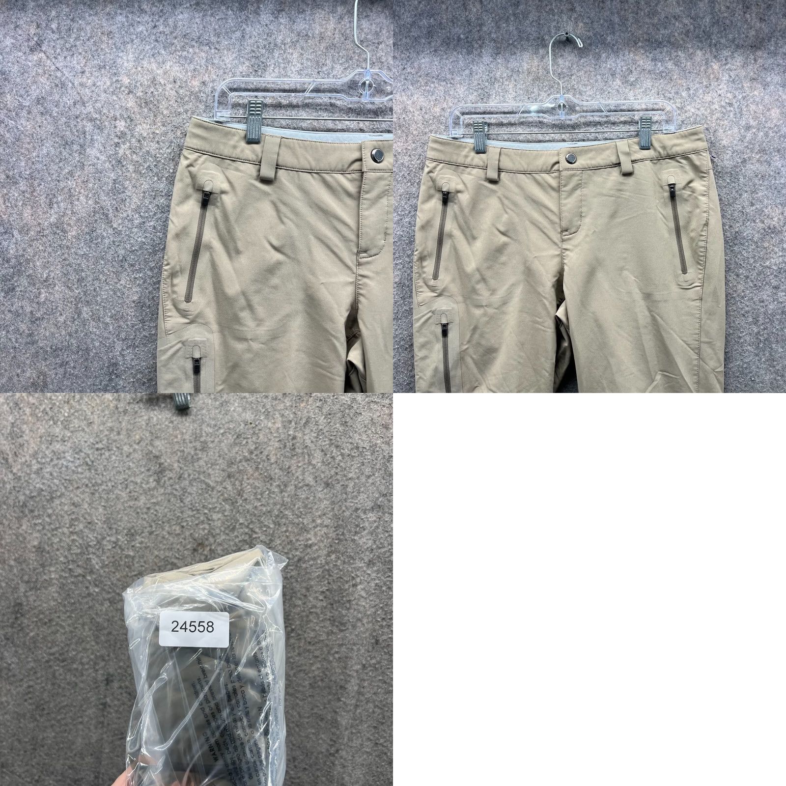 Vintage Rei Endeavor Pants Women Petite Khaki Hiking Zip Camping Performance Lined Size 32" / US 10 / IT 46 - 8 Thumbnail