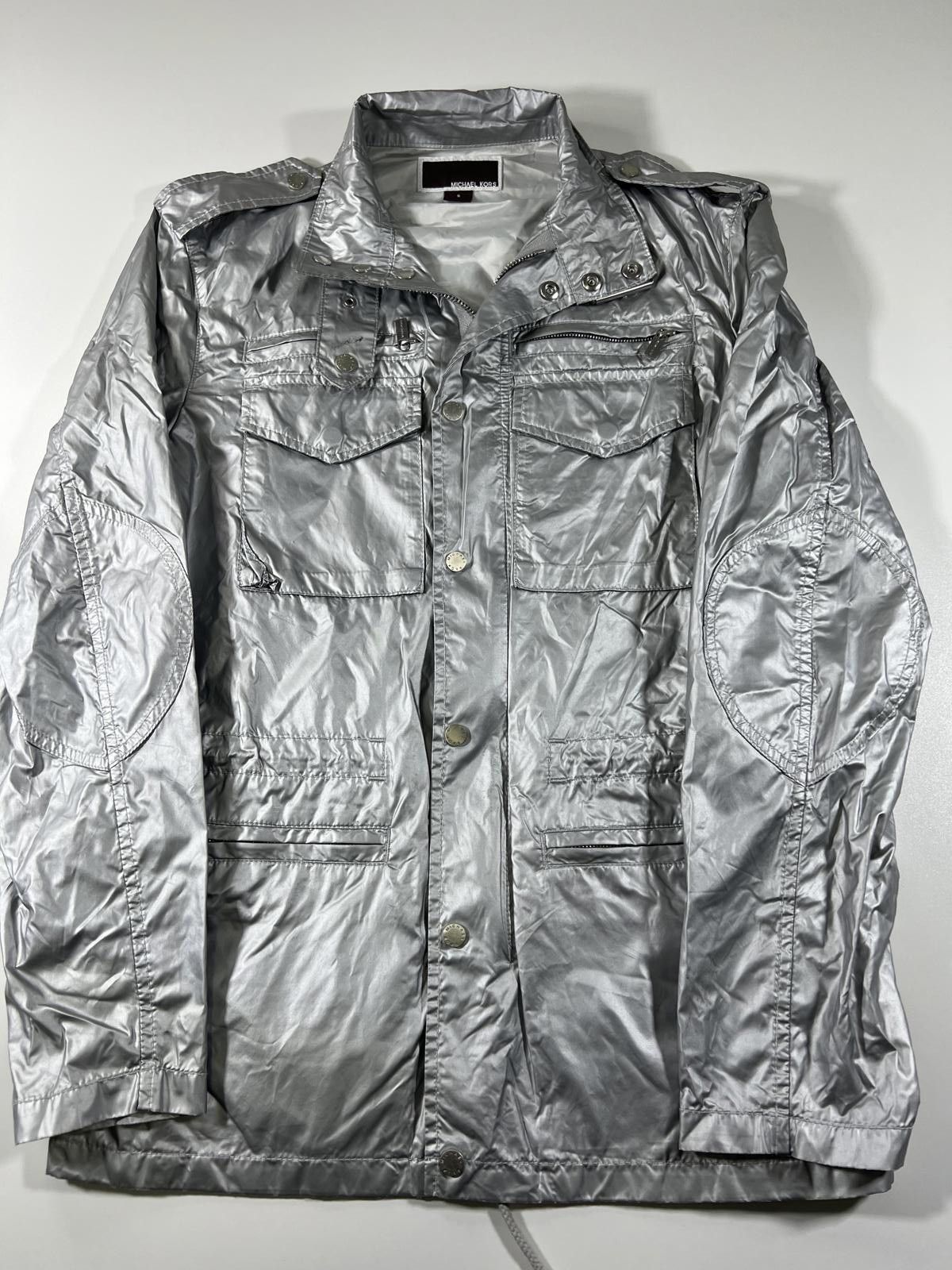 Michael Kors Silver Metallic Jacket Size Small