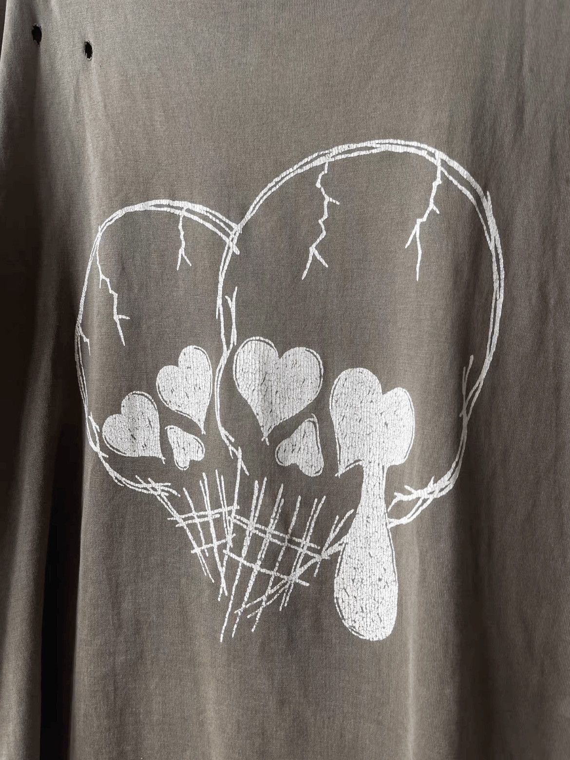 Number (N)ine Sz 3 Number Nine 05SS Distressed Crying Heart Tee-2508 Size US L / EU 52-54 / 3 - 2 Thumbnail