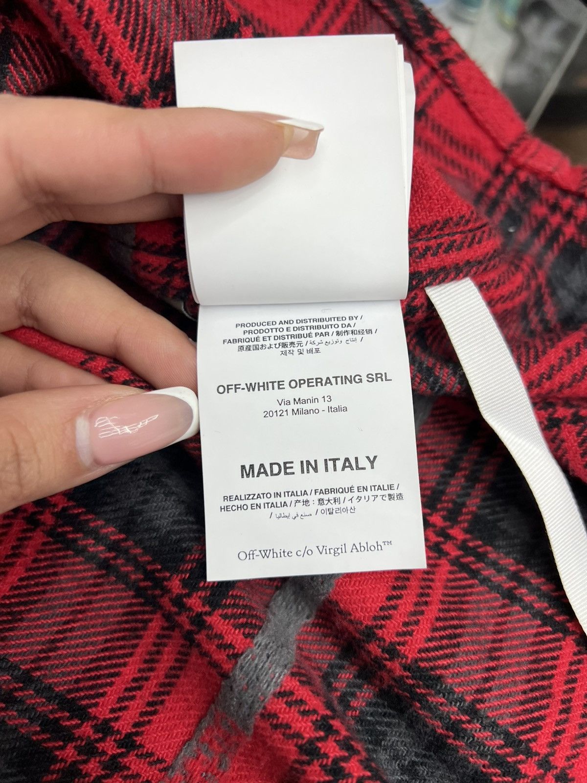 Off-White Offwhite Red Flannel Button Up Size US M / EU 48-50 / 2 - 18 Thumbnail
