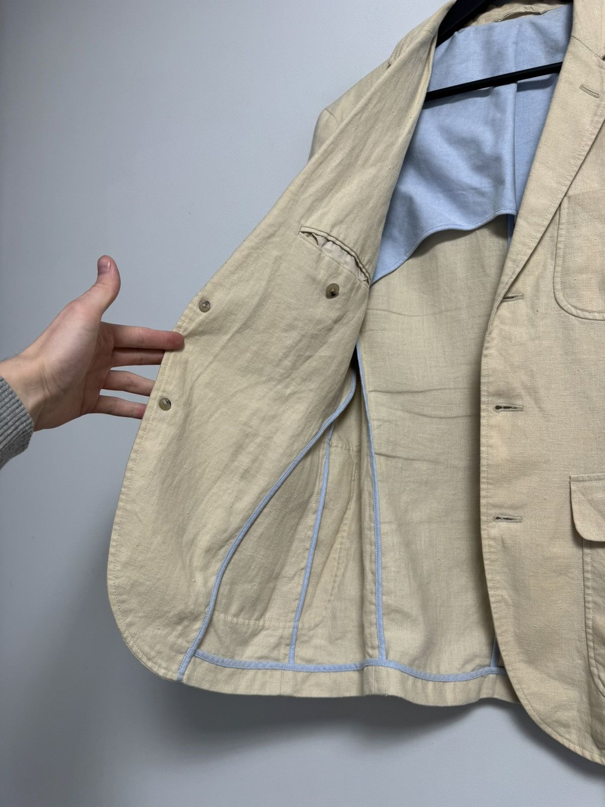 Polo Ralph Lauren Polo Ralph Lauren Blazer Beige Luxury Vintage Size 40R - 12 Thumbnail